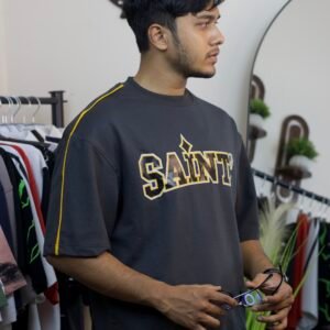 Saint Worldwide Oversized Dark Gray T-shirt