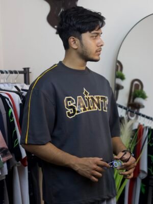 Saint Worldwide Oversized Dark Gray T-shirt
