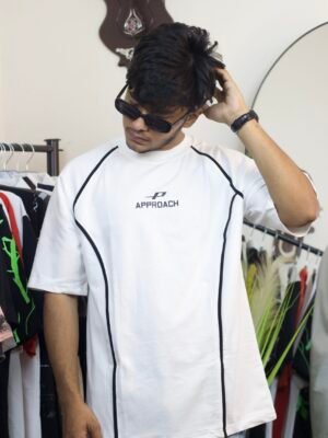 APPROACH drop shoulder white t-shirt