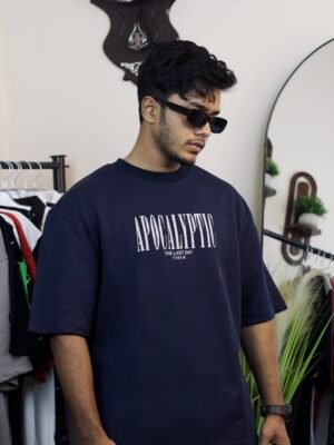 Blue Apocalyptic Drop Shoulder T-shirt