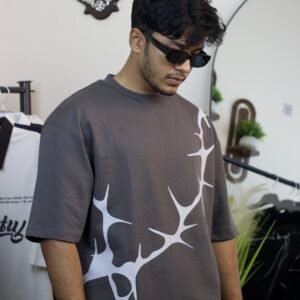 Thorn pattern mens drop shoulder tee