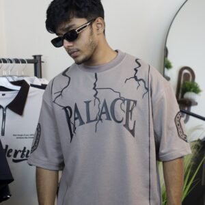 Palace drop shoulder t-shirt gray colour