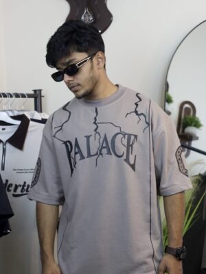 Palace drop shoulder t-shirt gray colour