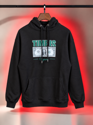 Black color over size Hoodie
