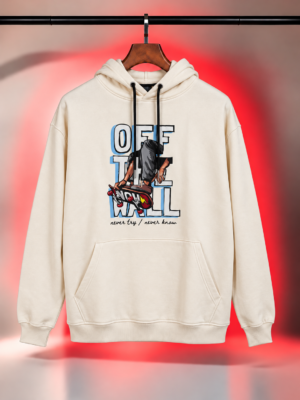 Off white color over size Hoodie