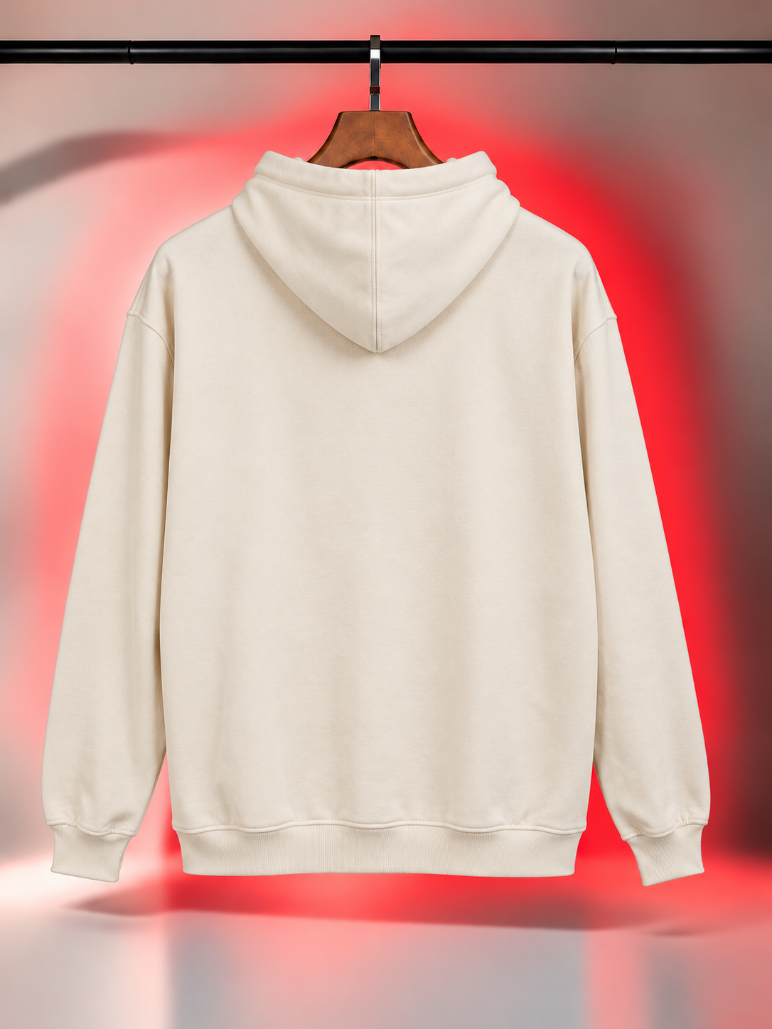 Off white color over size Hoodie - Image 2