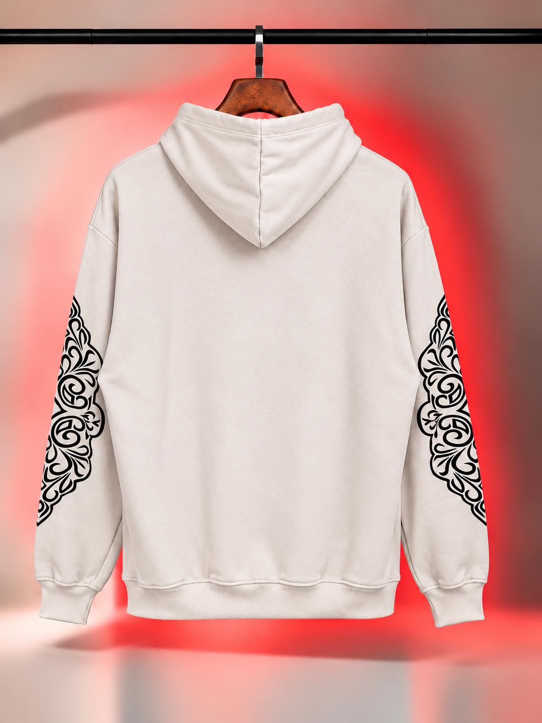 Off white color over sized Hoodie - Image 2